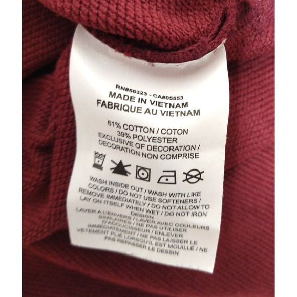 NIKE PULLOVER HOODIE, MAROON, SIZE XL, LONG SLEEVE, DRI FIT, EASY CARE - Picture 4 of 11